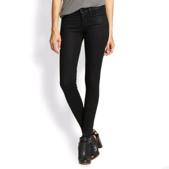 J Brand Stacked Super Skinny Fearless Jeans in Black Size 25 - Picture 1 of 9
